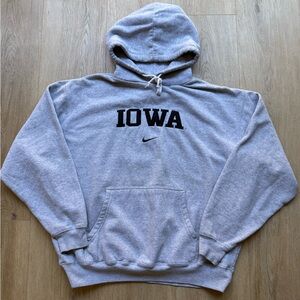 Vintage Nike Iowa center swoosh hoodie with stitched letters